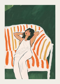 Afslappet atmosfære med varm farvepalet og beroligende motiver-3