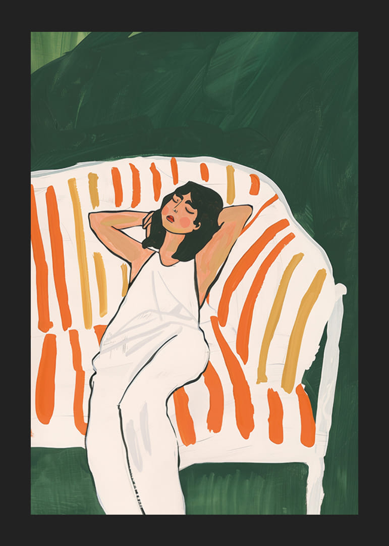 Afslappet atmosfære med varm farvepalet og beroligende motiver-12