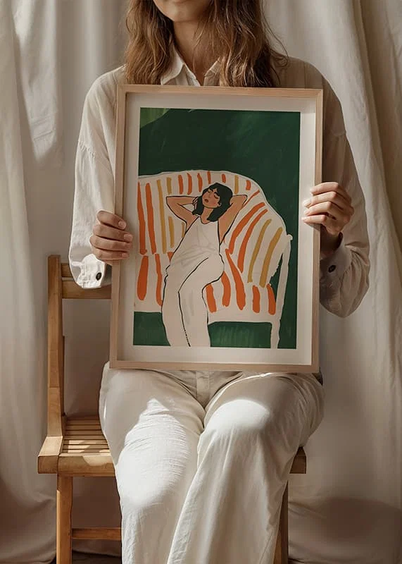 Relaxed atmosphere with warm color palette and calming motifs-12