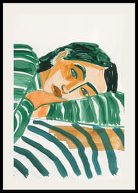 En drömmande blick bland gröna toner som förmedlar lugn och frid-2