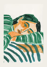 En drömmande blick bland gröna toner som förmedlar lugn och frid-3