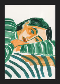 En drömmande blick bland gröna toner som förmedlar lugn och frid-5