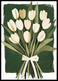 Zachte tulpen vangen de schoonheid van de lente op een groene achtergrond-0