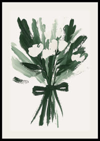 En levende buket af grønne penselstrøg skaber en harmonisk følelse-2