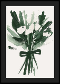 En levende buket af grønne penselstrøg skaber en harmonisk følelse-4