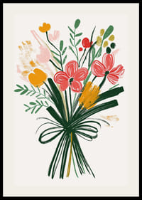 Floral eleganse pryder med livlige farger og grasiøse former-2