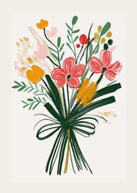 Floral eleganse pryder med livlige farger og grasiøse former-3