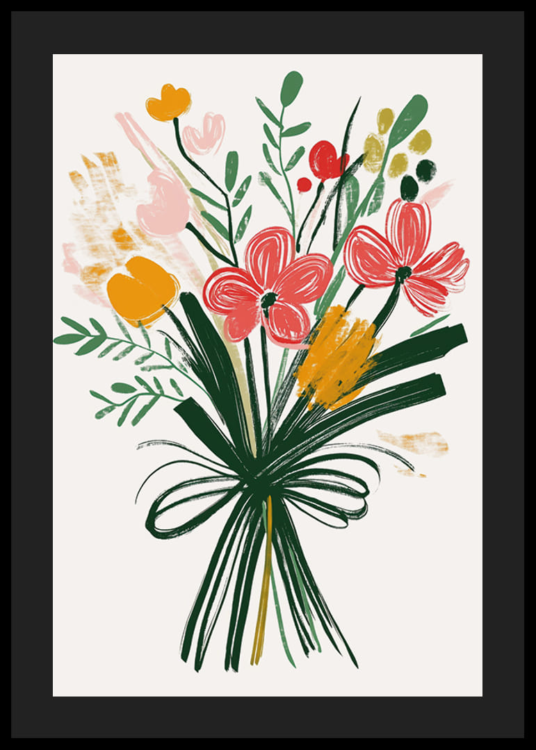 Floral eleganse pryder med livlige farger og grasiøse former-12