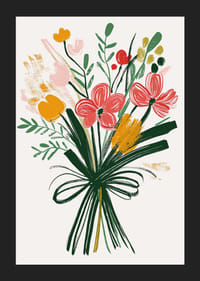 Floral eleganse pryder med livlige farger og grasiøse former-5