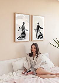 A silhouette in sweeping black and white stripes gives a sense of movement-8