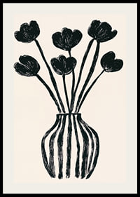 Black tulips in a vase create an elegant and stylish feel-2