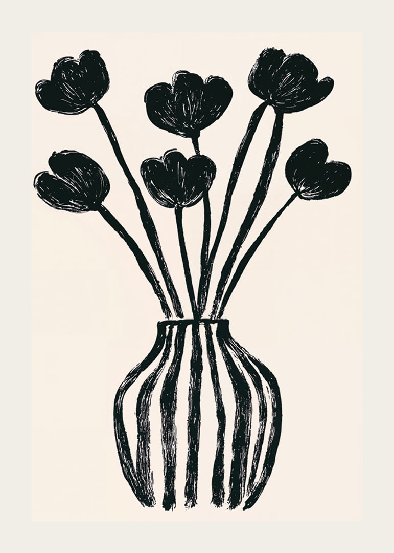 Black tulips in a vase create an elegant and stylish feel-12
