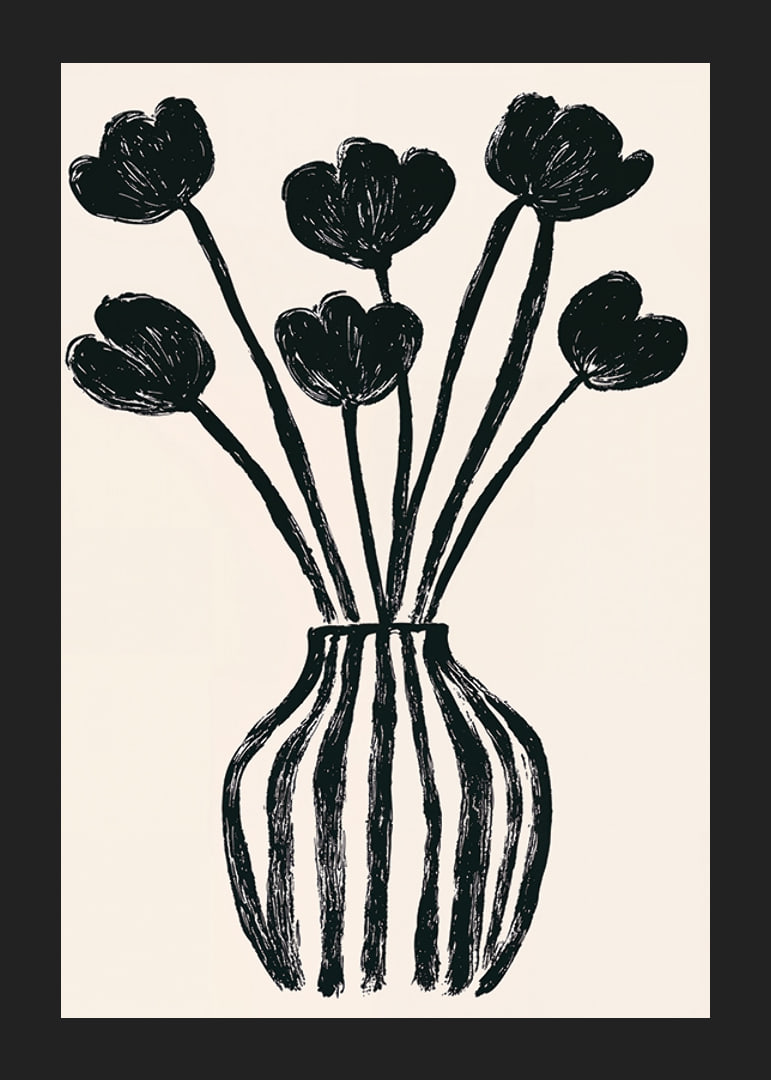 Black tulips in a vase create an elegant and stylish feel-12