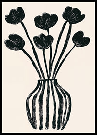 Black tulips in a vase create an elegant and stylish feel-6