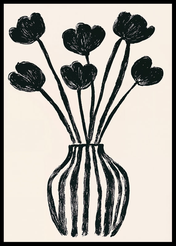 Black tulips in a vase create an elegant and stylish feel-12
