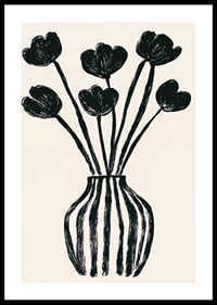 Black tulips in a vase create an elegant and stylish feel-0