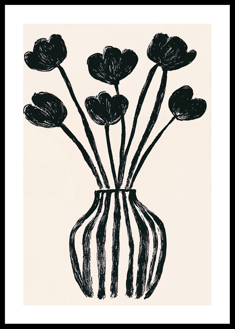Black tulips in a vase create an elegant and stylish feel-12