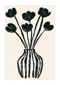 Black tulips in a vase create an elegant and stylish feel-1