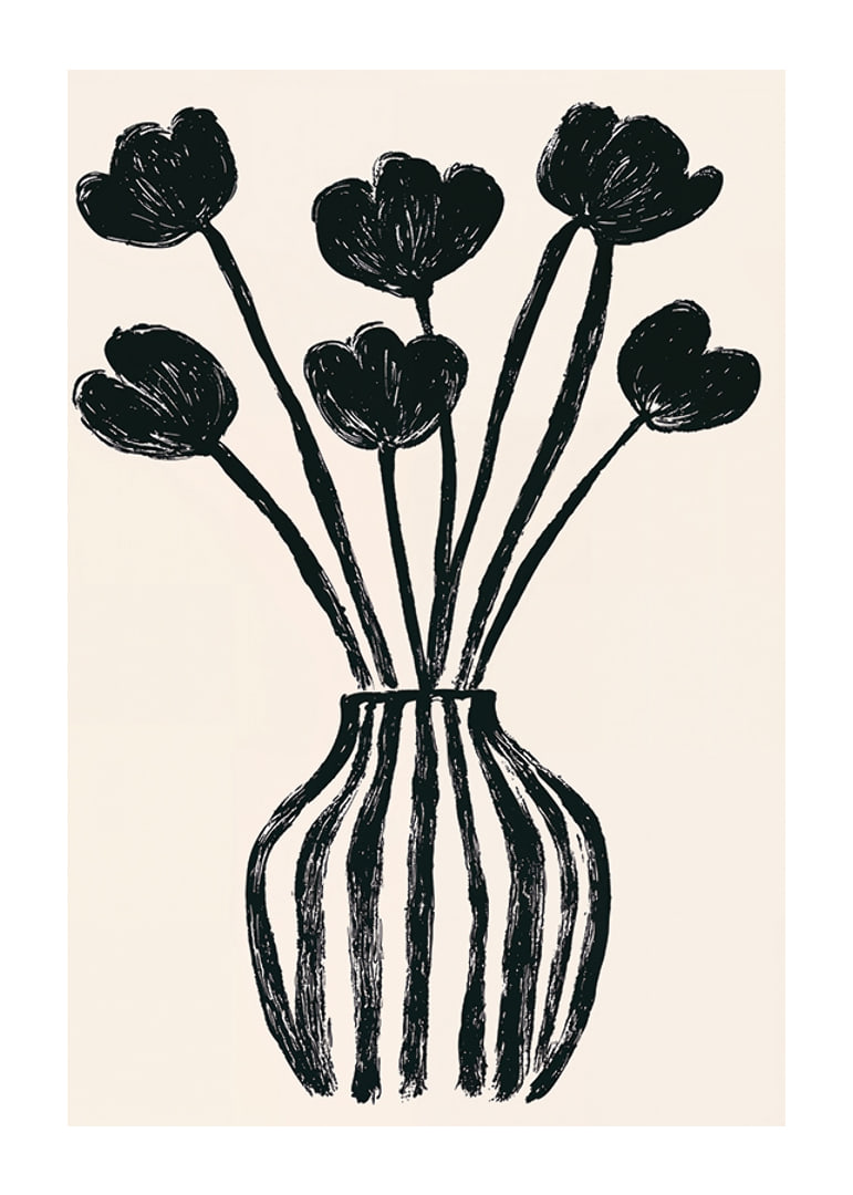 Black tulips in a vase create an elegant and stylish feel-12