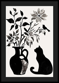 A cat and plants in silhouette create a calm and stylish impression-4