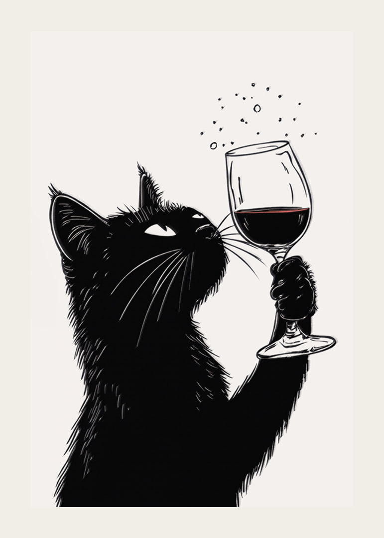 Charming cat enjoys his wine with sophisticated curiosity-12
