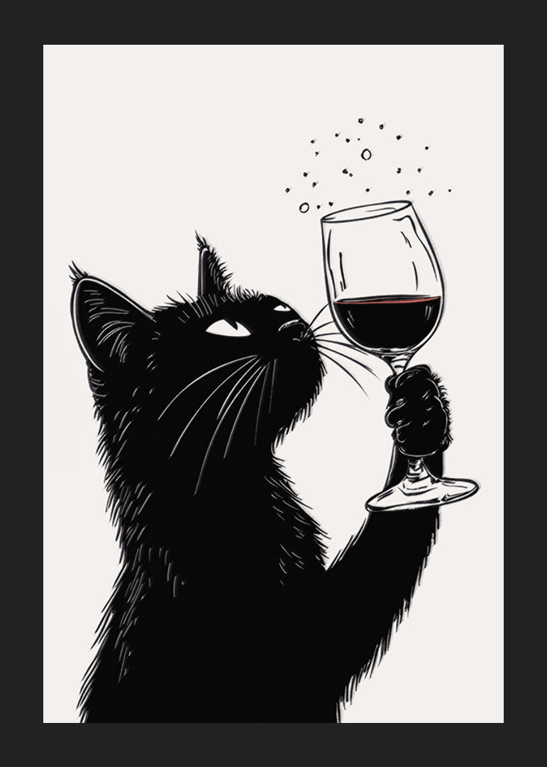 Charming cat enjoys his wine with sophisticated curiosity-12