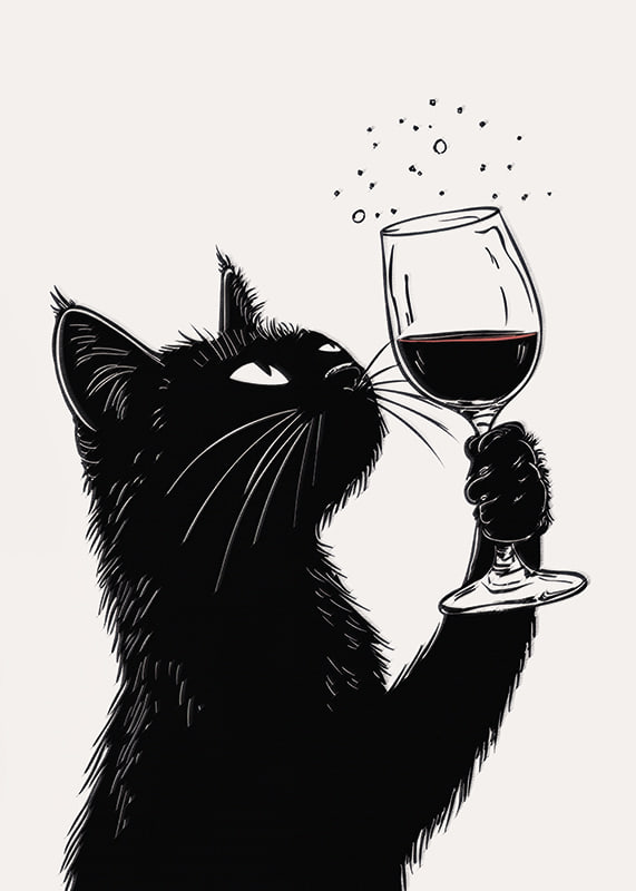 Charming cat enjoys his wine with sophisticated curiosity-12
