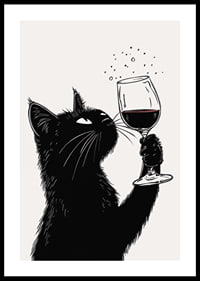Charming cat enjoys his wine with sophisticated curiosity-0