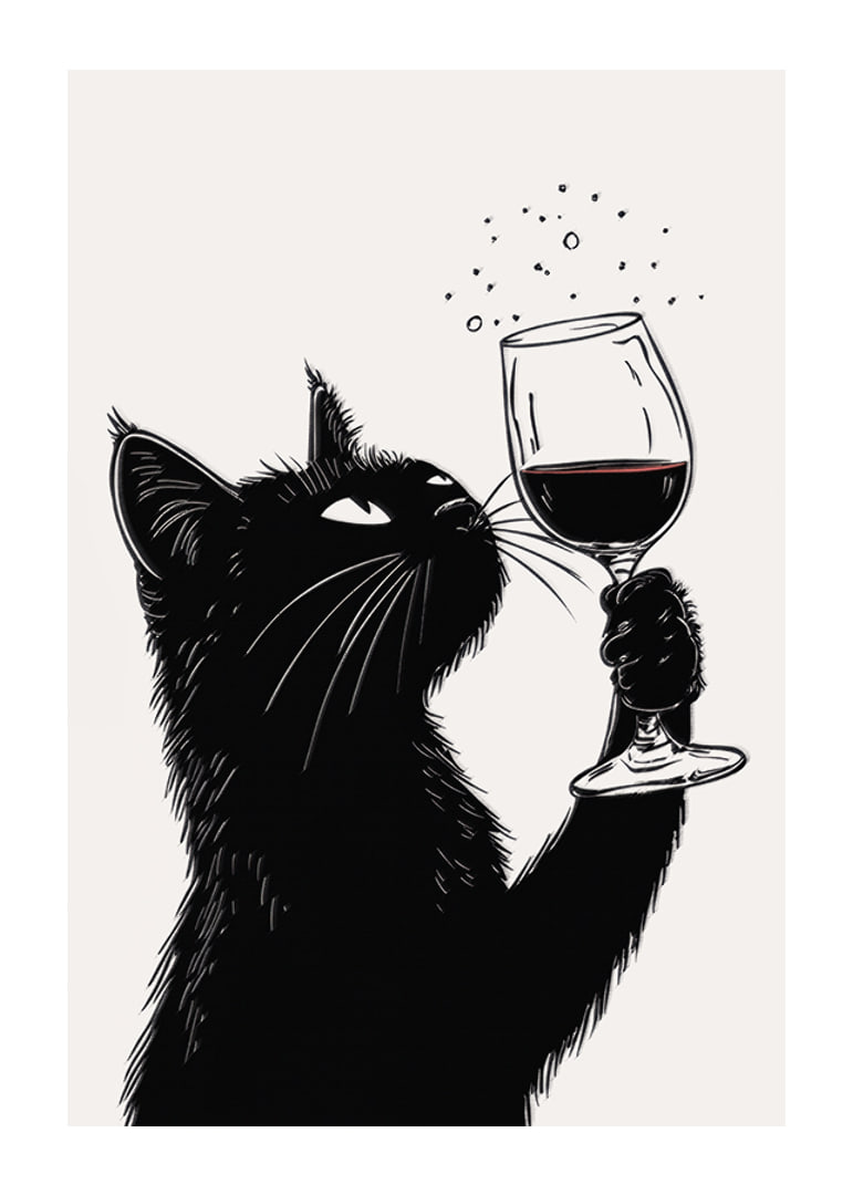 Charming cat enjoys his wine with sophisticated curiosity-12