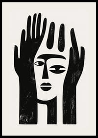 Un disegno astratto che cattura un'espressione facciale misteriosa-2