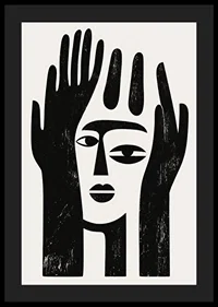 An abstract design that captures a mysterious facial expression-4