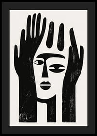 Un disegno astratto che cattura un'espressione facciale misteriosa-4