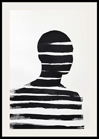 Stilren svartvit poster med kraftfulla kontraster och mystik-2