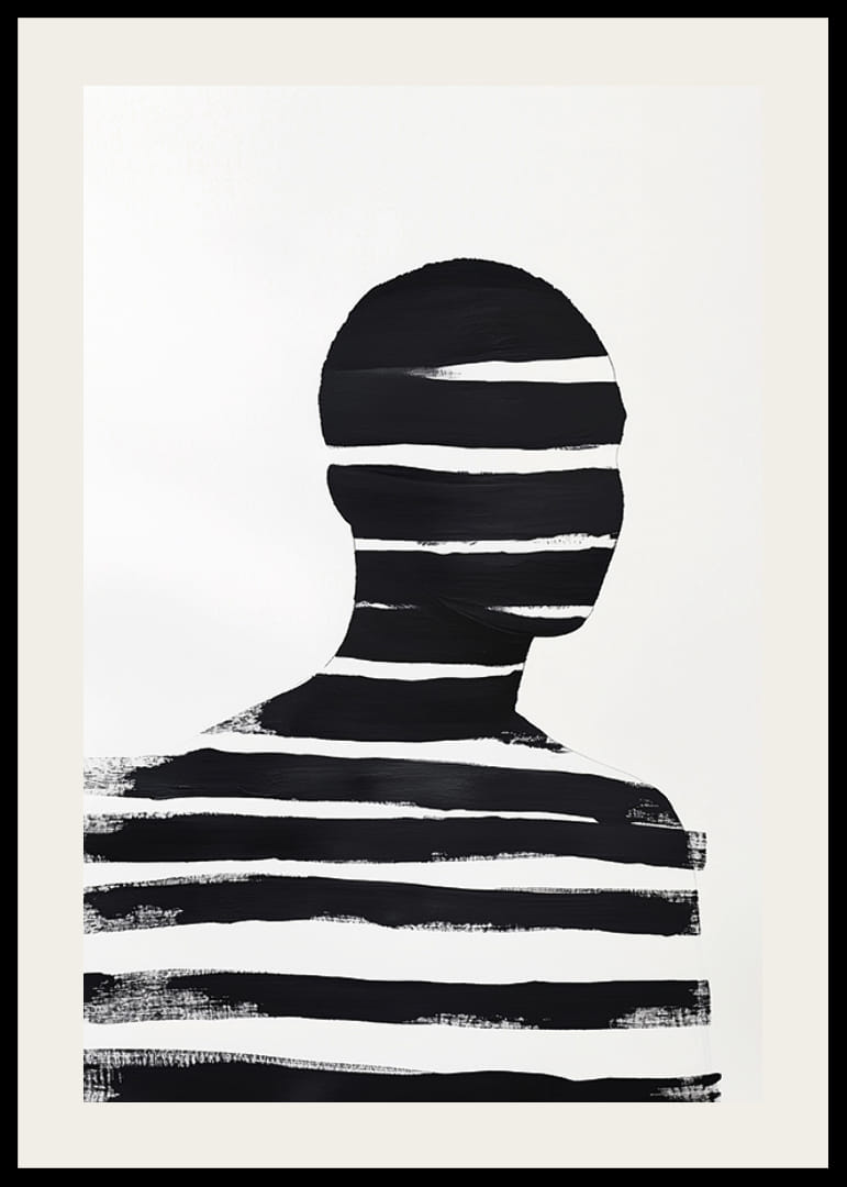 Stylowy czarno-biały plakat z mocnymi kontrastami i tajemnicą-12