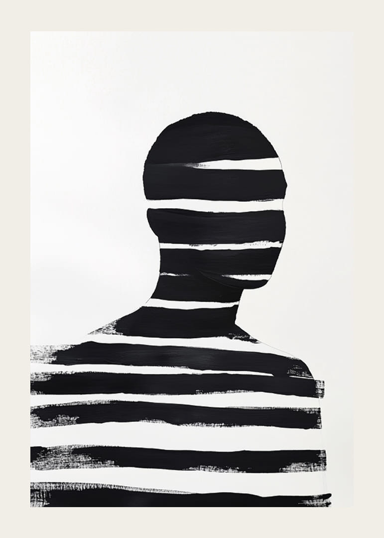 Stylowy czarno-biały plakat z mocnymi kontrastami i tajemnicą-12