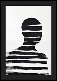 Stilren svartvit poster med kraftfulla kontraster och mystik-4