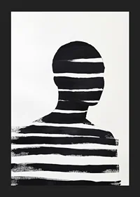 Stilren svartvit poster med kraftfulla kontraster och mystik-5