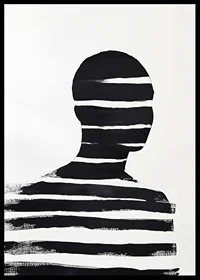 Stilren svartvit poster med kraftfulla kontraster och mystik-6