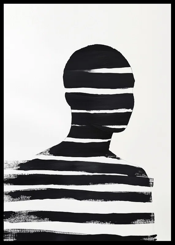 Stilren svartvit poster med kraftfulla kontraster och mystik-12