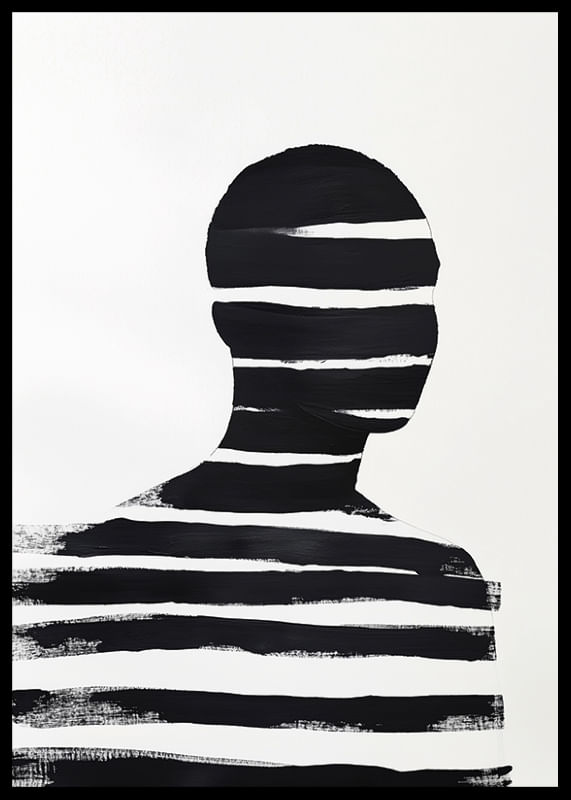 Stylish black and white poster with powerful contrasts and mystery-12