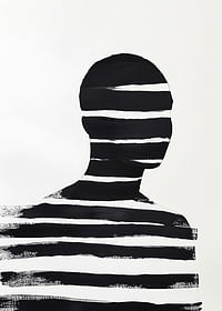 Stylish black and white poster with powerful contrasts and mystery-3