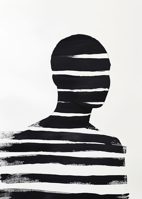Stylish black and white poster with powerful contrasts and mystery-12
