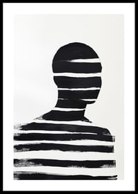 Stylish black and white poster with powerful contrasts and mystery-0