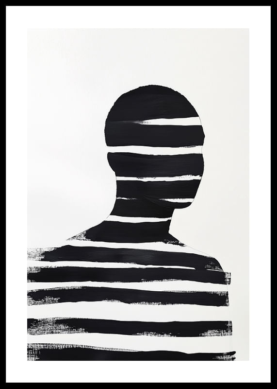 Stylish black and white poster with powerful contrasts and mystery-12