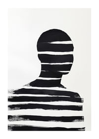 Stylish black and white poster with powerful contrasts and mystery-1