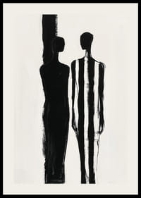 Zwei Silhouetten in dramatischem Schwarz-Weiß treffen aufeinander-2