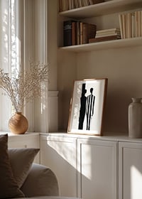 Two silhouettes in dramatic black and white meeting-8