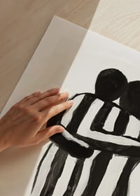 An expressive hug in monochrome art creates tranquility and warmth-9