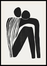 Dve postavy v abstraktnom objatí, spojené v jednoduchosti-2