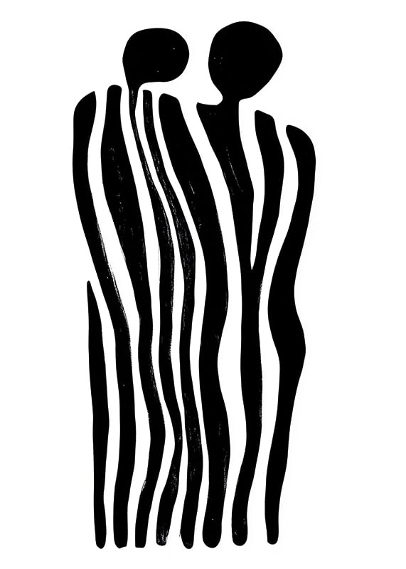 Les formes noires et blanches créent un sentiment d'unité et de mouvement-12